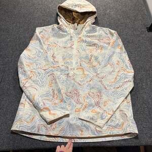 Hurley Offshore Men Anorak Windbreaker Jacket Barely Bone Cream Multicolor XL